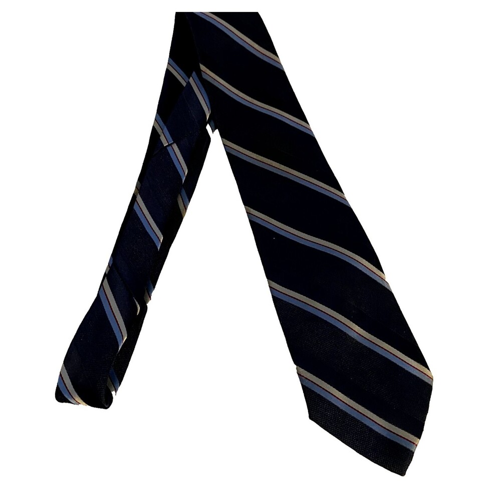 #7943 SURREY BLUE STRIPED POLYESTER TIE 3.5 X